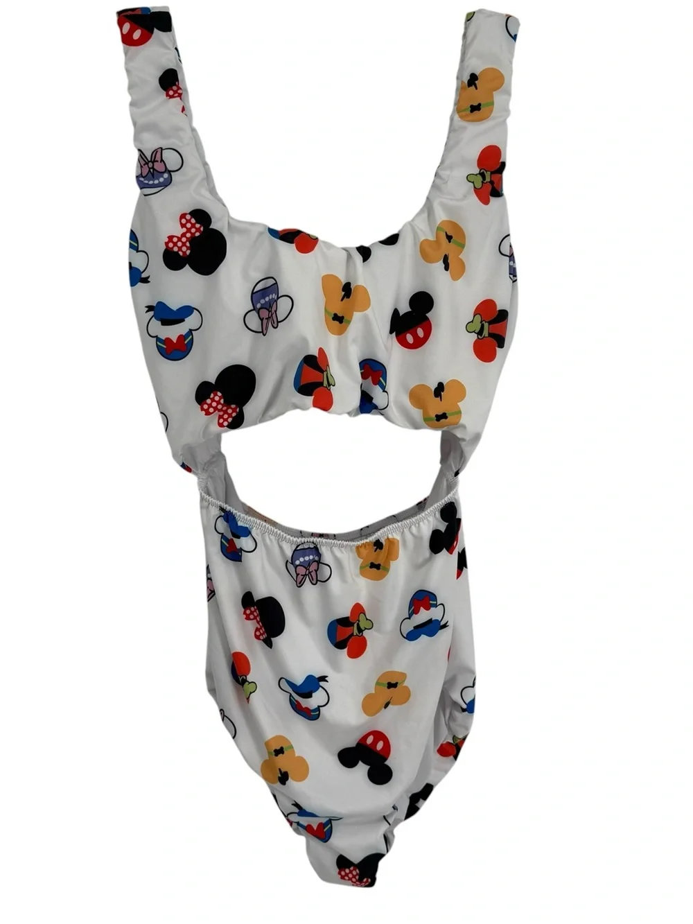 Laino Swimwear One Piece Mickey Mouse Women’s Swimsuit Cutouts Lined Size XXL - Picture 2 of 7